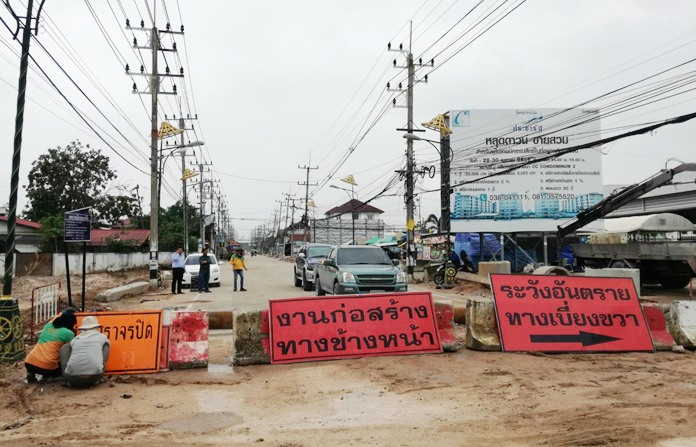 Soi SCC begins to look like modern road again - Pattaya News - Thailand ...