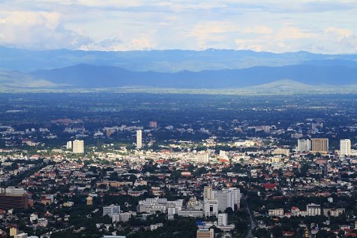 Chiang Mai_High-angle photos of Chiang Mai from Doi Suthep is a city surrounded by trees.jpg