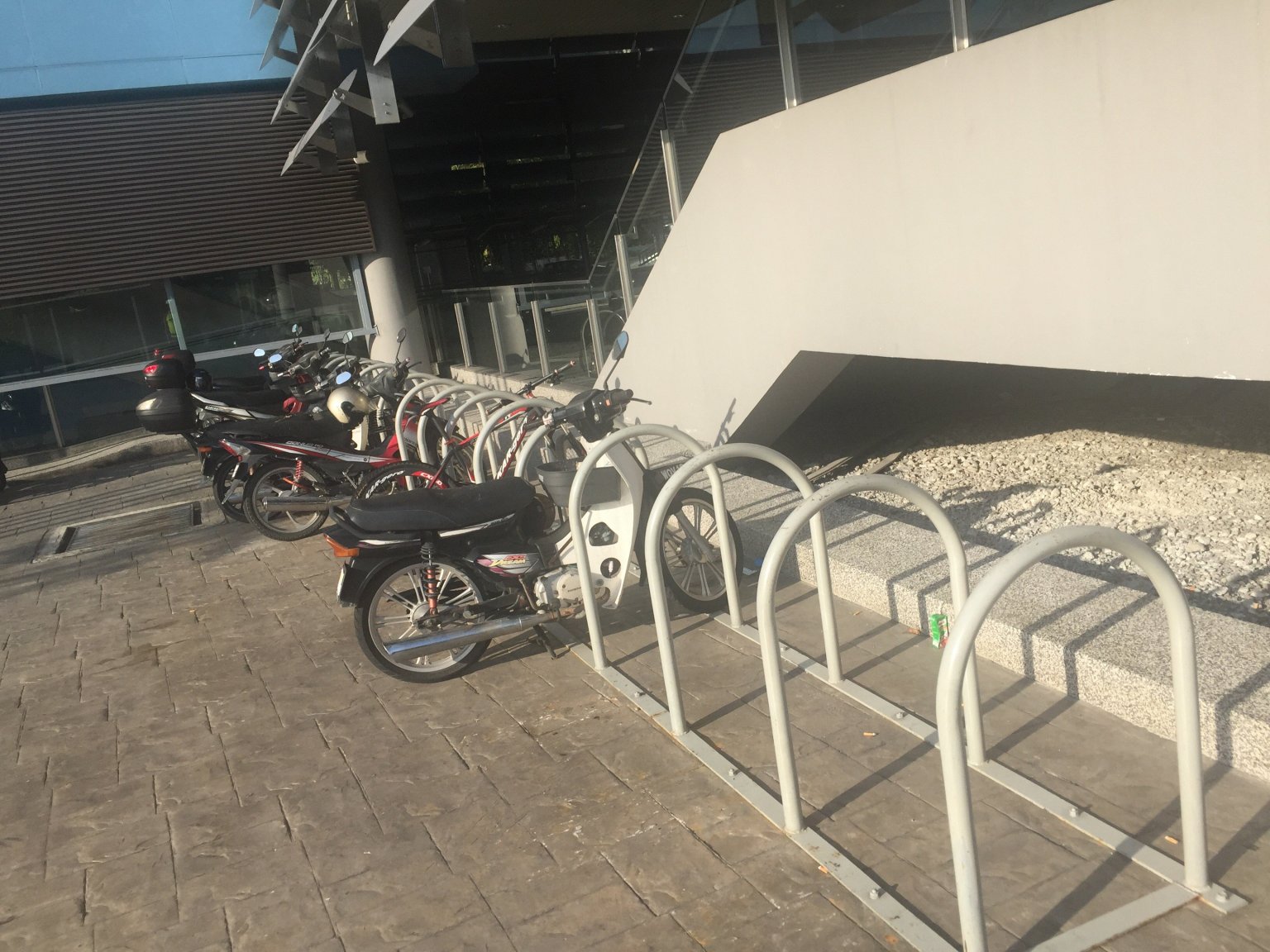 Bike racks at the station