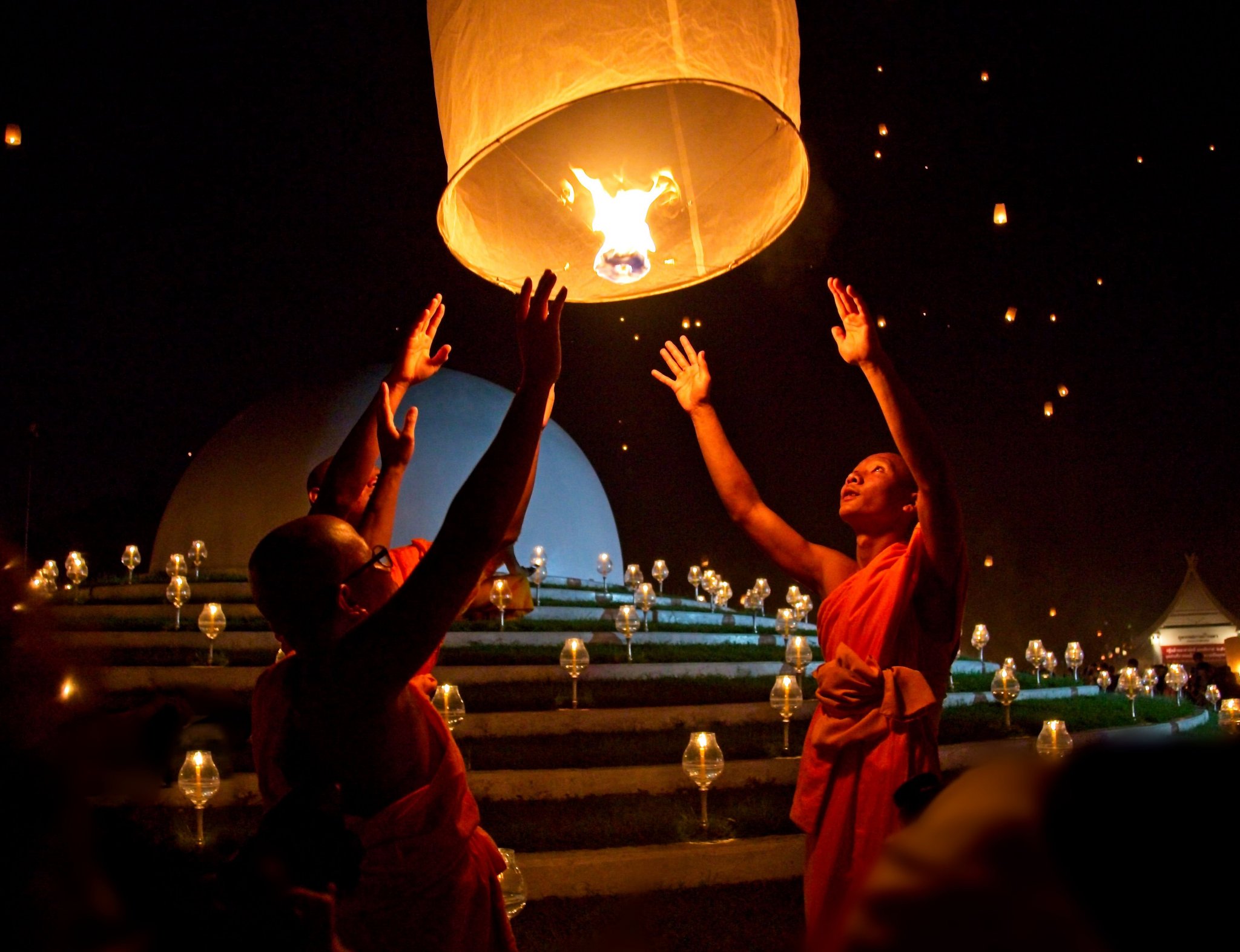 Monks Releasing Khom Loy.jpg