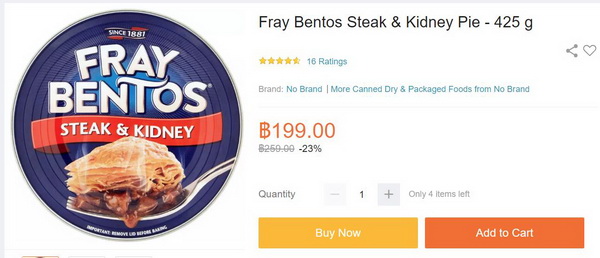 Fray Bentos Steak & Kidney Pie 425g is not halal