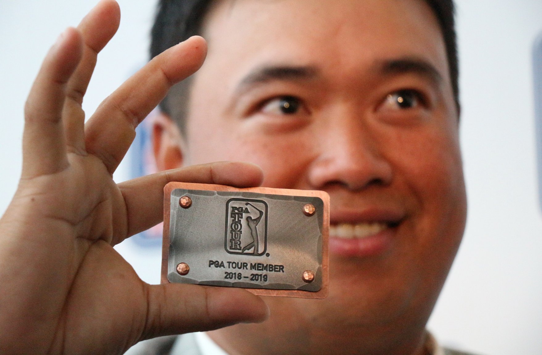 Kiradech Aphibarnrat with  his PGA TOUR card.JPG
