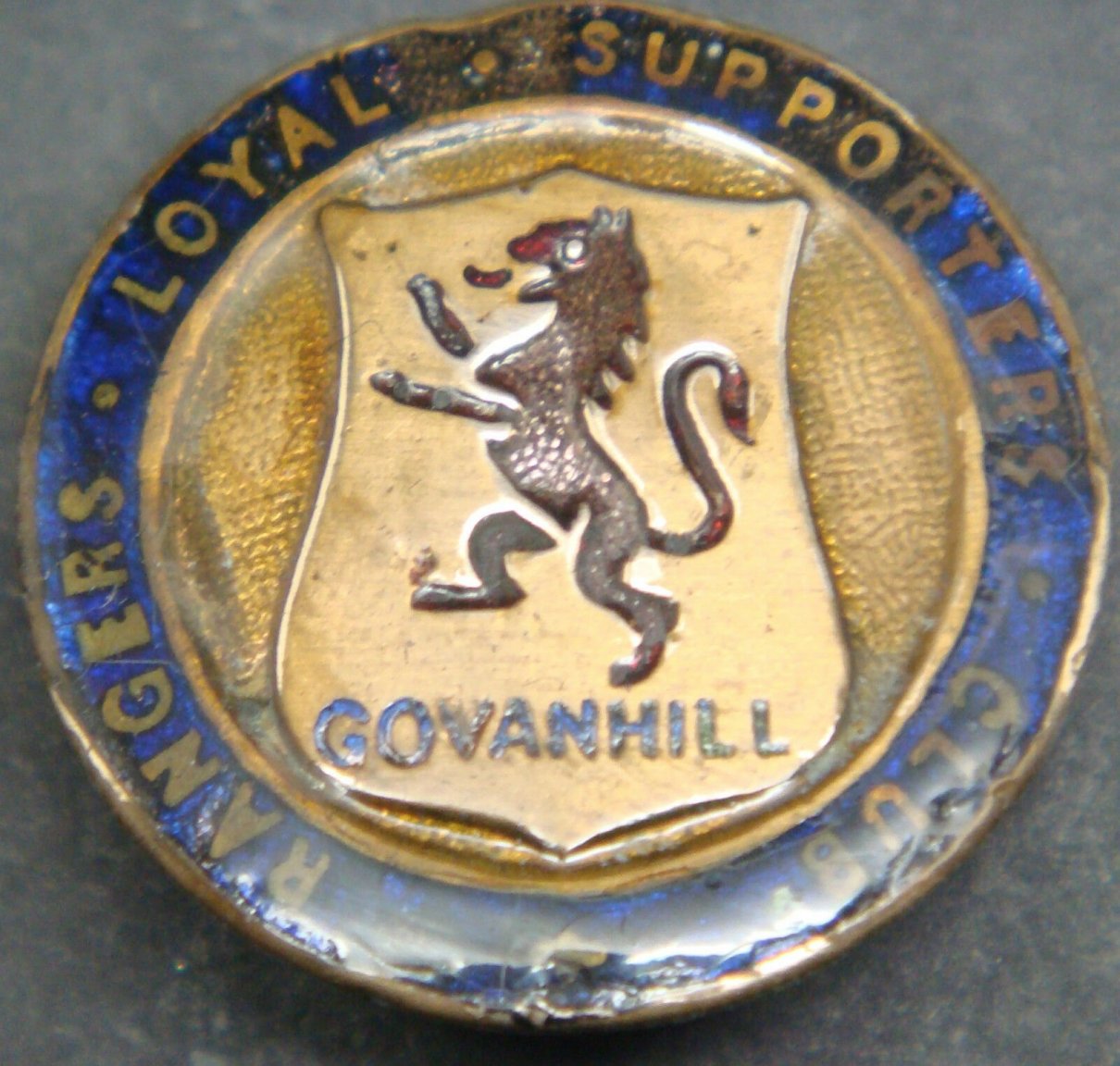 RANGERS Rare vintage GOVANHILL LOYAL SUPPORTERS CLUB Badge.jpg