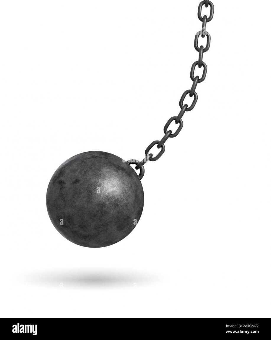 3d-rendering-of-a-dark-black-wrecking-ball-hanging-from-a-chain-and-swinging-in-one-side-2A4GM72.jpg