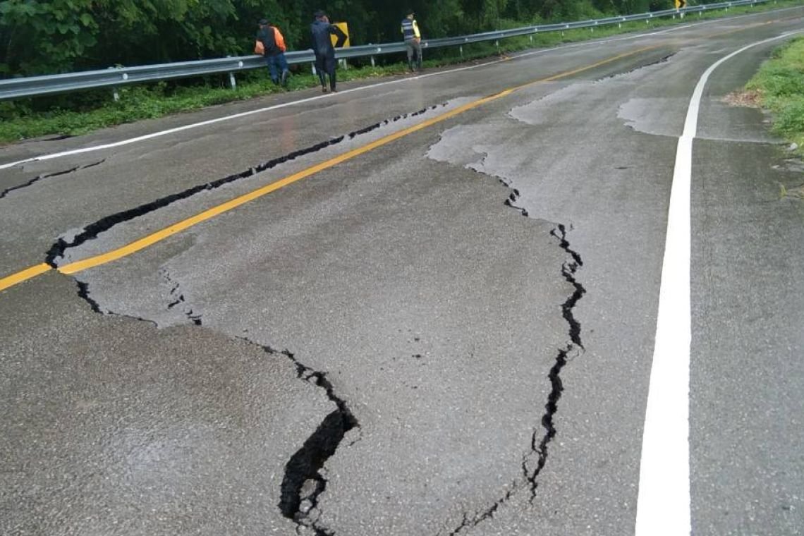 Tak Thailand road collapse