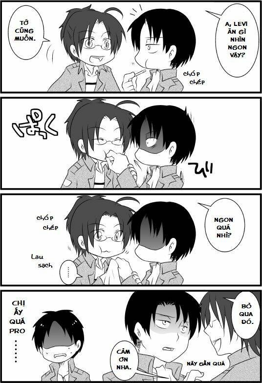 Tấn Công Người Khổng Lồ - Doujinshi LeviHan Chapter 13.5 - Trang 2