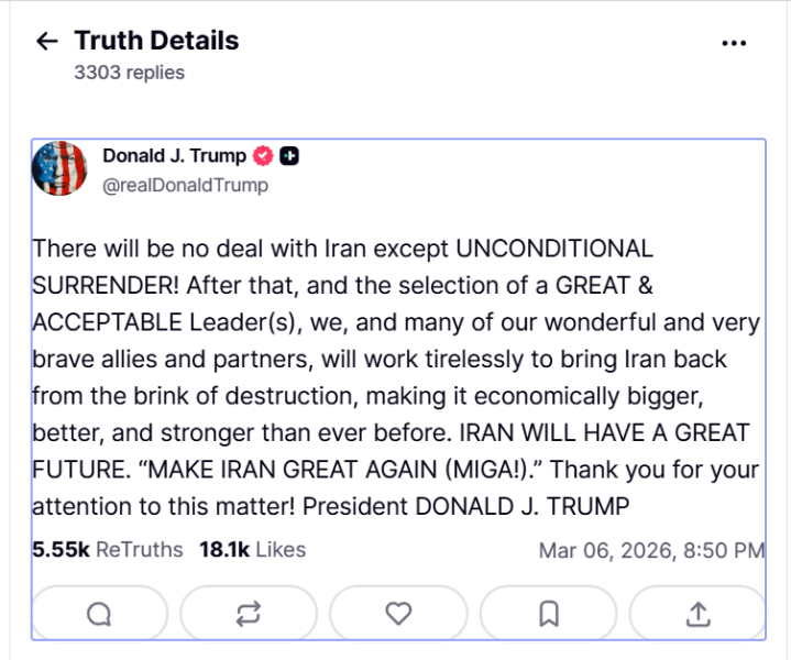 The war is going great