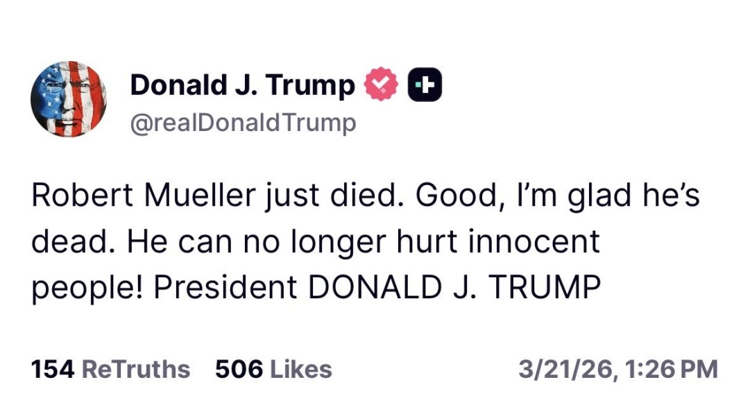 Robert Mueller has passed