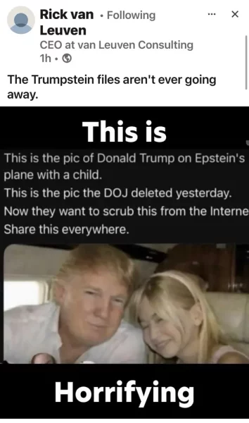 All this war stuff, don't forget the Epstein files.
