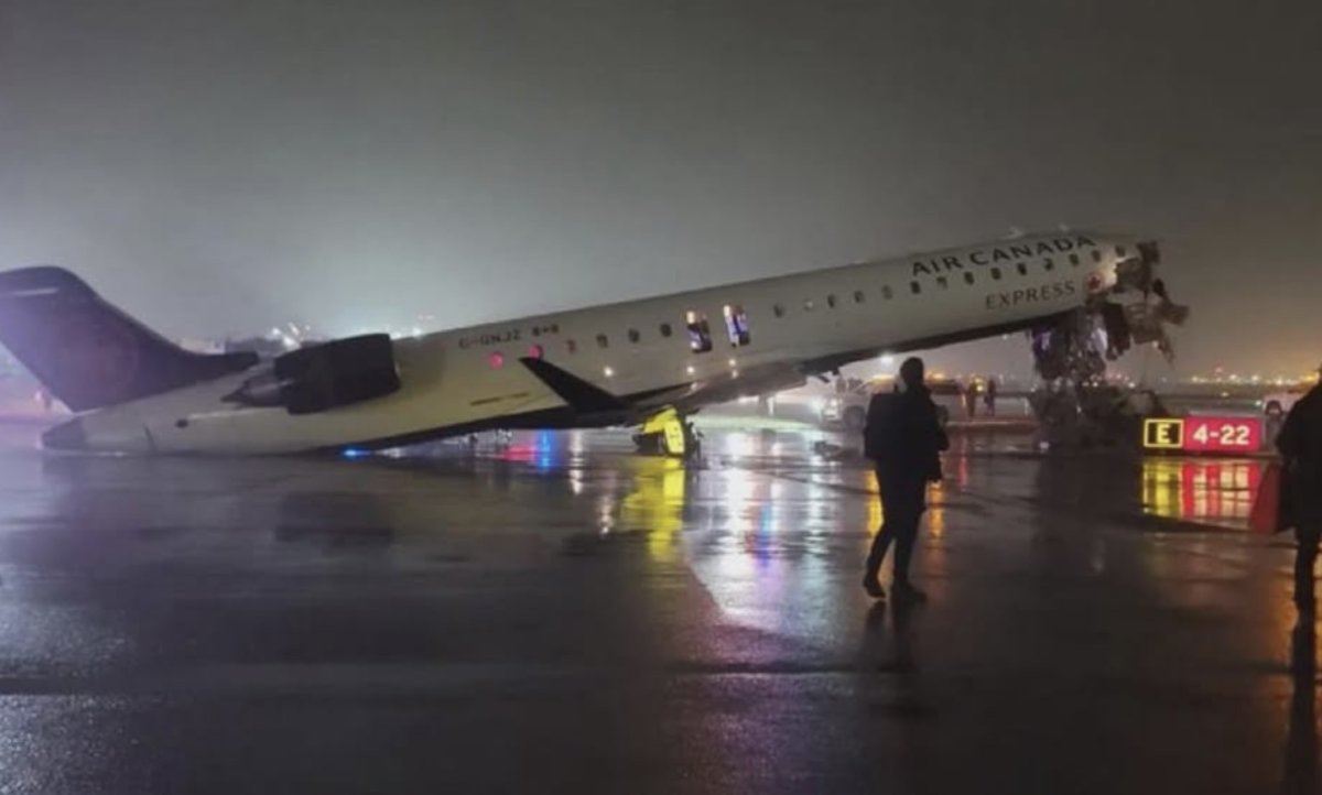 Air Canada Jet Collides With Fire Truck at Laguardia Airport
