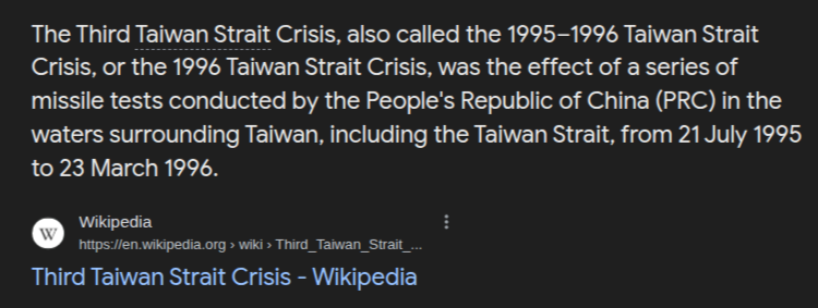 What about Taiwan, these days?
