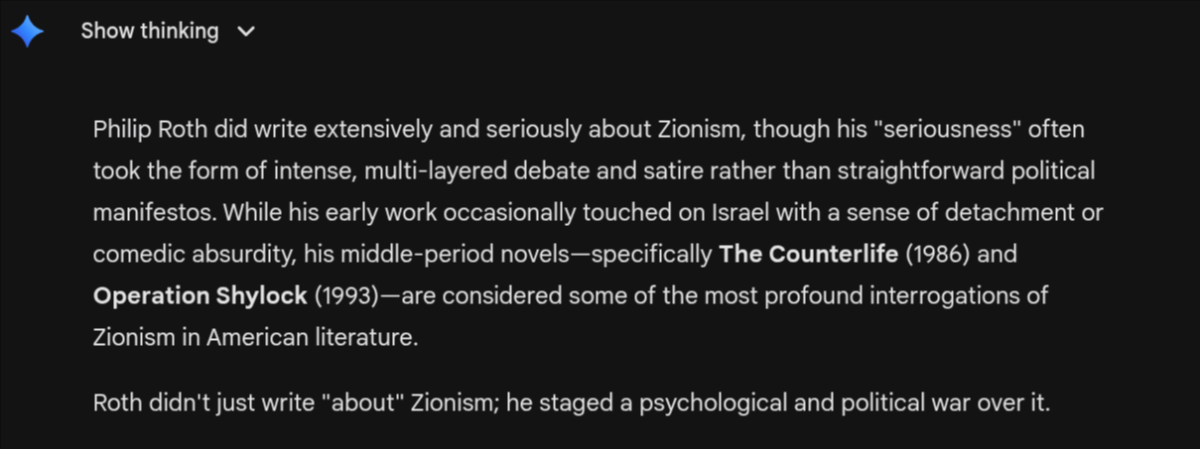 Did Philip Roth write seriously about Zionism, resorting to absurdity?