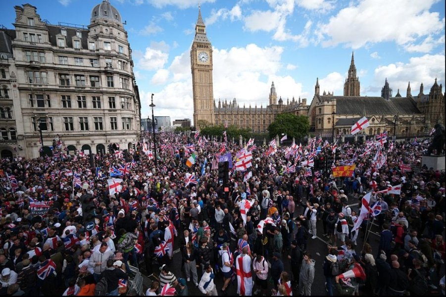 Tens Of Thousands Flood London For Tommy Robinson March