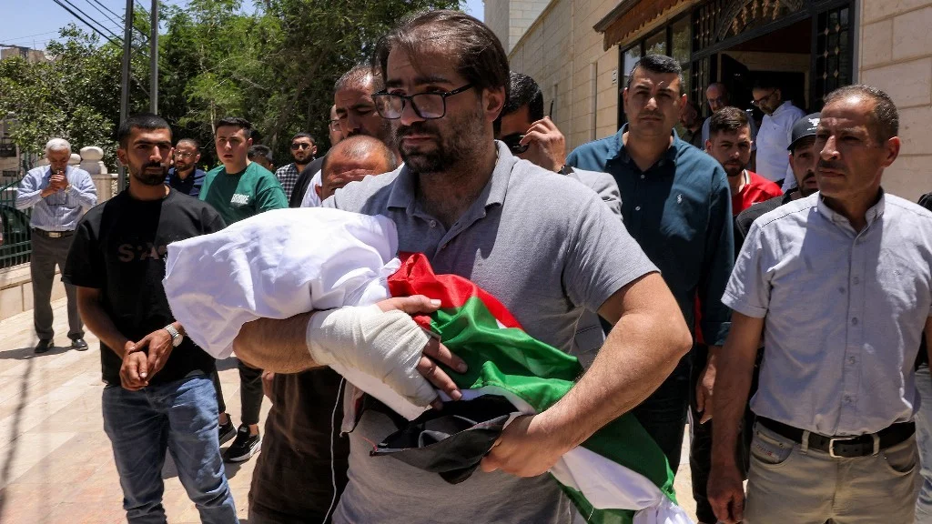 Baby's funeral after fatal West Bank shooting