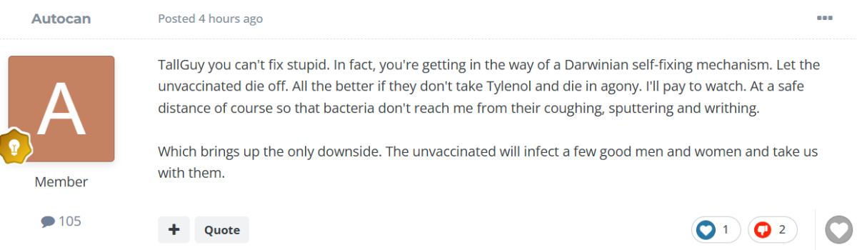 Autocan - Would pay to see unvaxxed die - 15-10-25 - Thread Tylenol not cause of autism - seals the deal.png