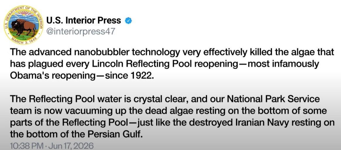 The Reflecting Pool Debacle: Metaphor of Trump's Administration