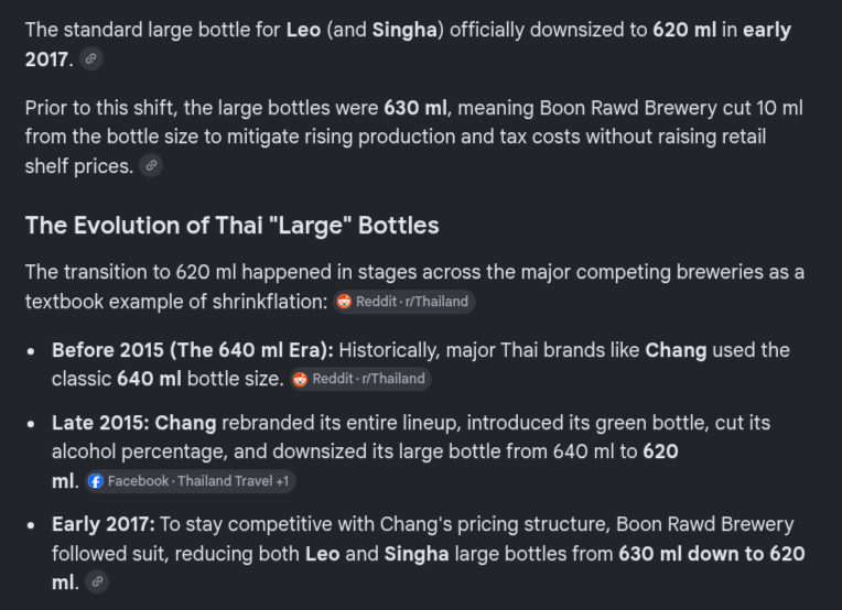 Will Thailand’s Beer-Bottles continue to Shrink?: And, why?