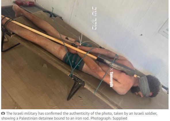 Rights groups cite photo as evidence of Gaza detainee abuse