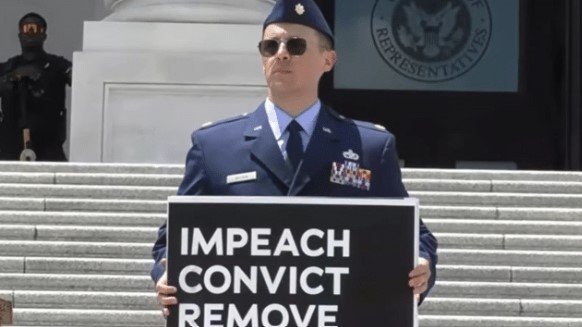 Air Force Major Arrested After Calling For Trump's Impeachment