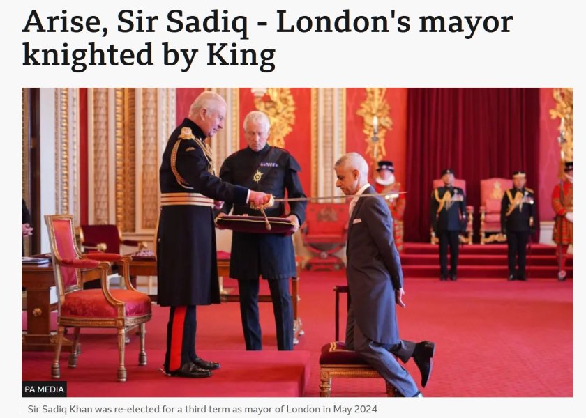 London Mayor Sadiq Khan Named to House of Lords