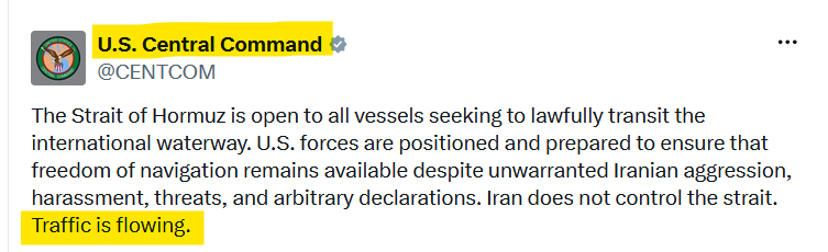 Iran Admits Strait Attacks Were a Mistake, US Says