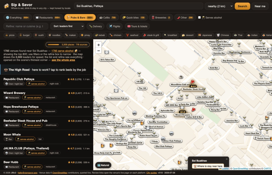 I mapped Pattaya's bars soi by soi. Tell me what I got wrong