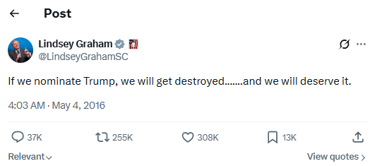 Senator Lindsey Graham has died