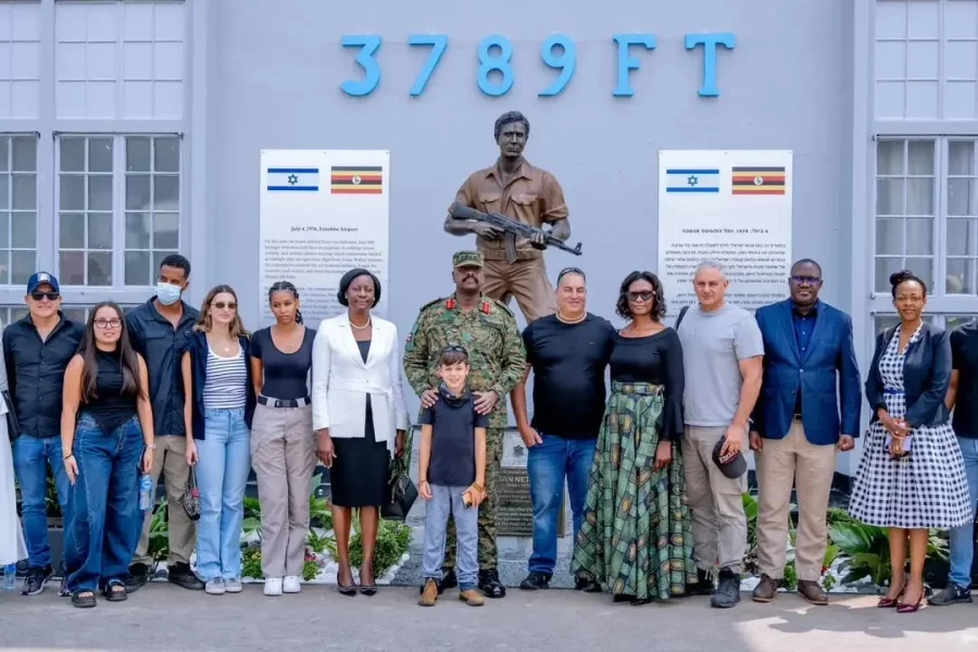 Statue of Yoni Netanyahu unveiled at Uganda’s Entebbe Airport,