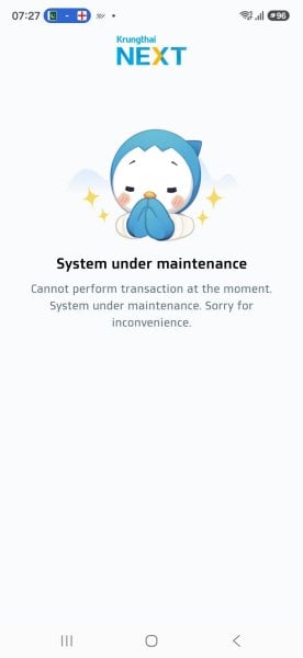 KTB system failure - Affecting QR and EMV payments