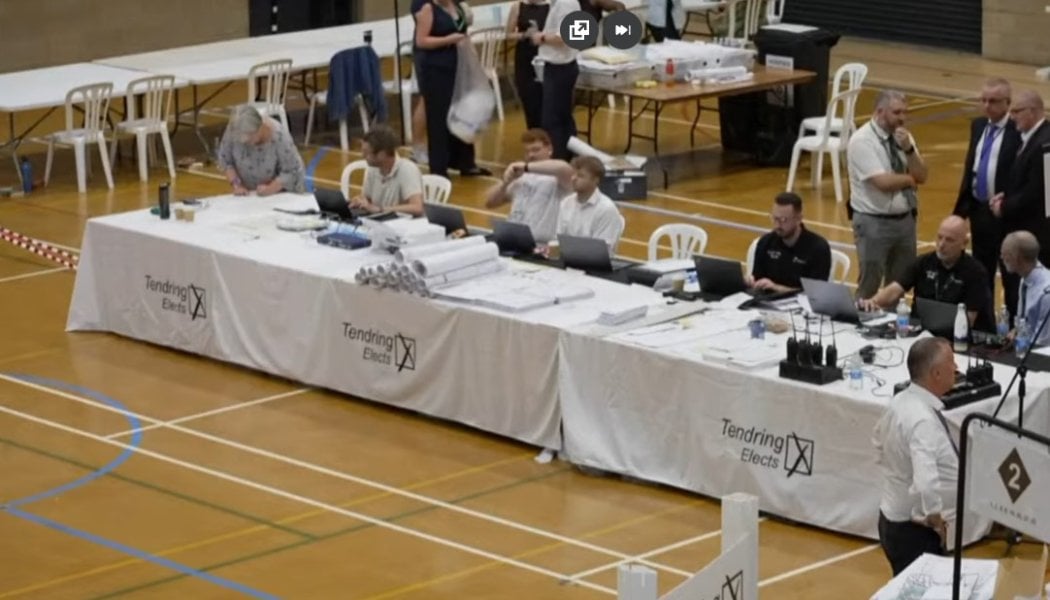 Farage wins Clacton but stays away amid disputed police warnings