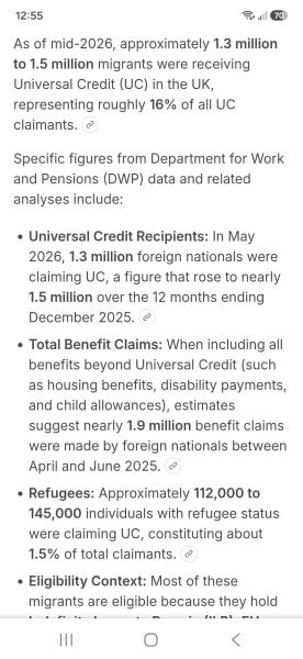 1.3 million migrants  claiming benefits in UK