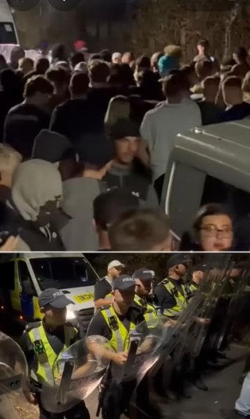140 immigrants arrive by boat, hundreds protest them on the streets