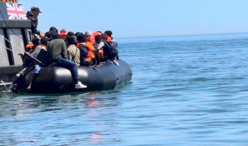 FarRight activist Danny Thomas films himself  slashing immigrant dingy