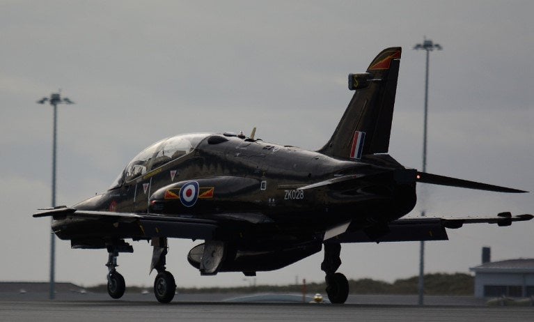 Two RAF pilots eject as stricken Hawk Jet crashes in fireball VIDEO