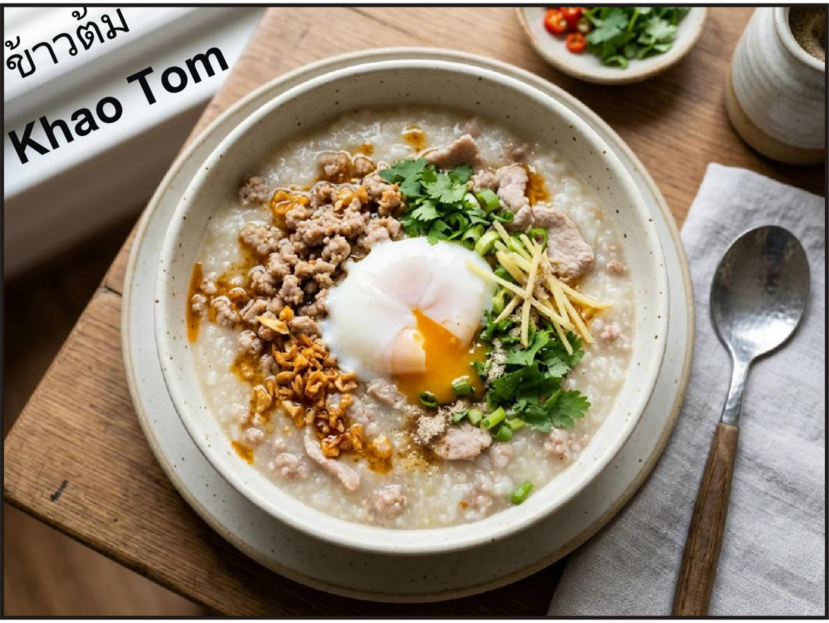 Khao tom (ข้าวต้ม) looks rather pale and sleepy in the morning—until it gets properly dressed..png