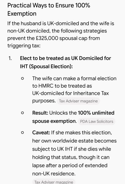 Marriage in LOS and  avoiding inheritance tax in UK.