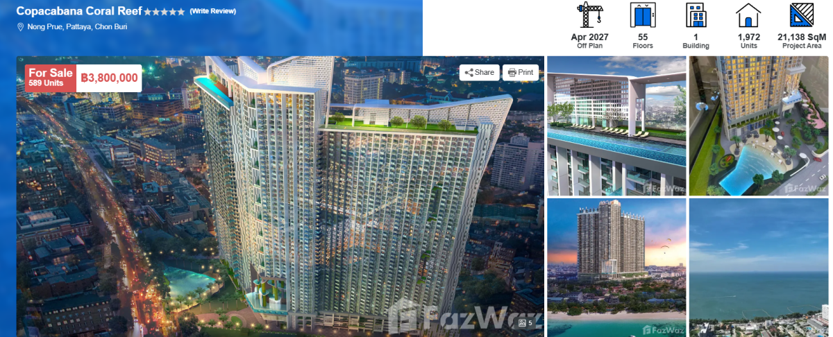 Developer Project - Copacabana Coral Reef in Nong Prue, Pattaya