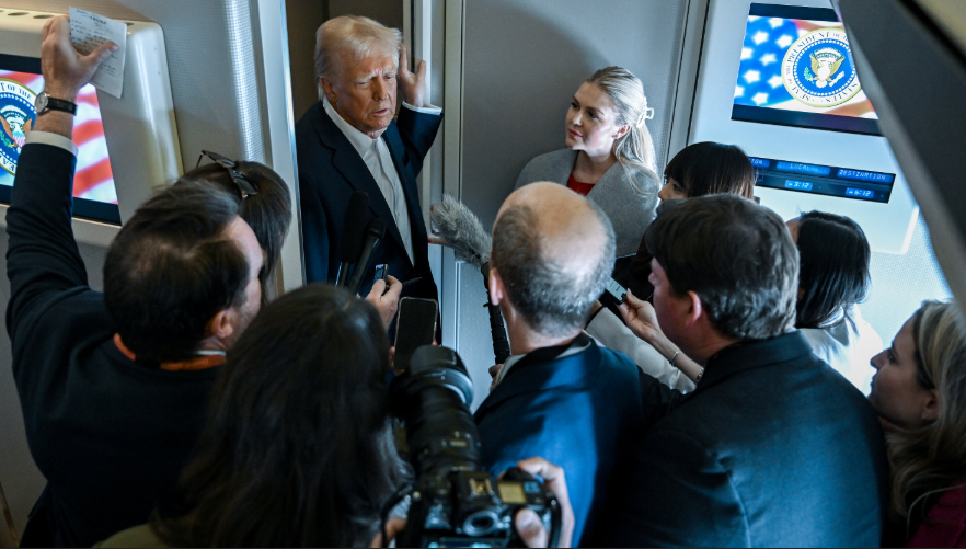 Trump media ban takes effect, reporters have passes seized at the door