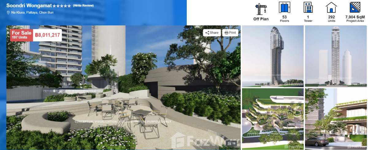 Developer Project in Pattaya - Soondri Wongamat